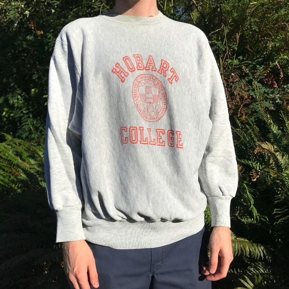 Tops - Vintage Hobart College Reverse Weave Sweatshirt